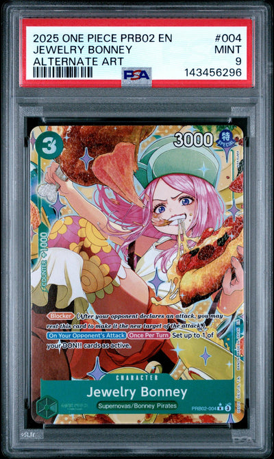 2025 One Piece Jewelry Bonney #004 Alternate Art PSA 9