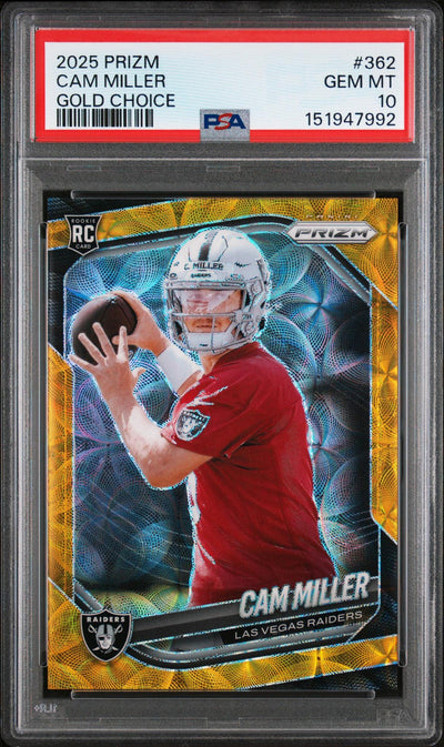 2025 Prizm Cam Miller #362 Gold Choice /10 PSA 10