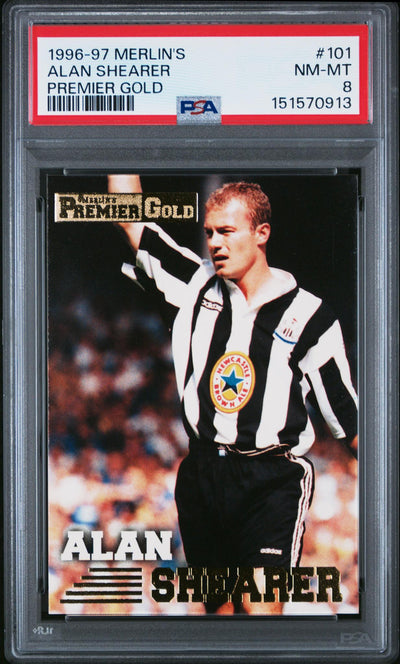 1996-97 Merlin's Premier Gold Alan Shearer #101 PSA 8
