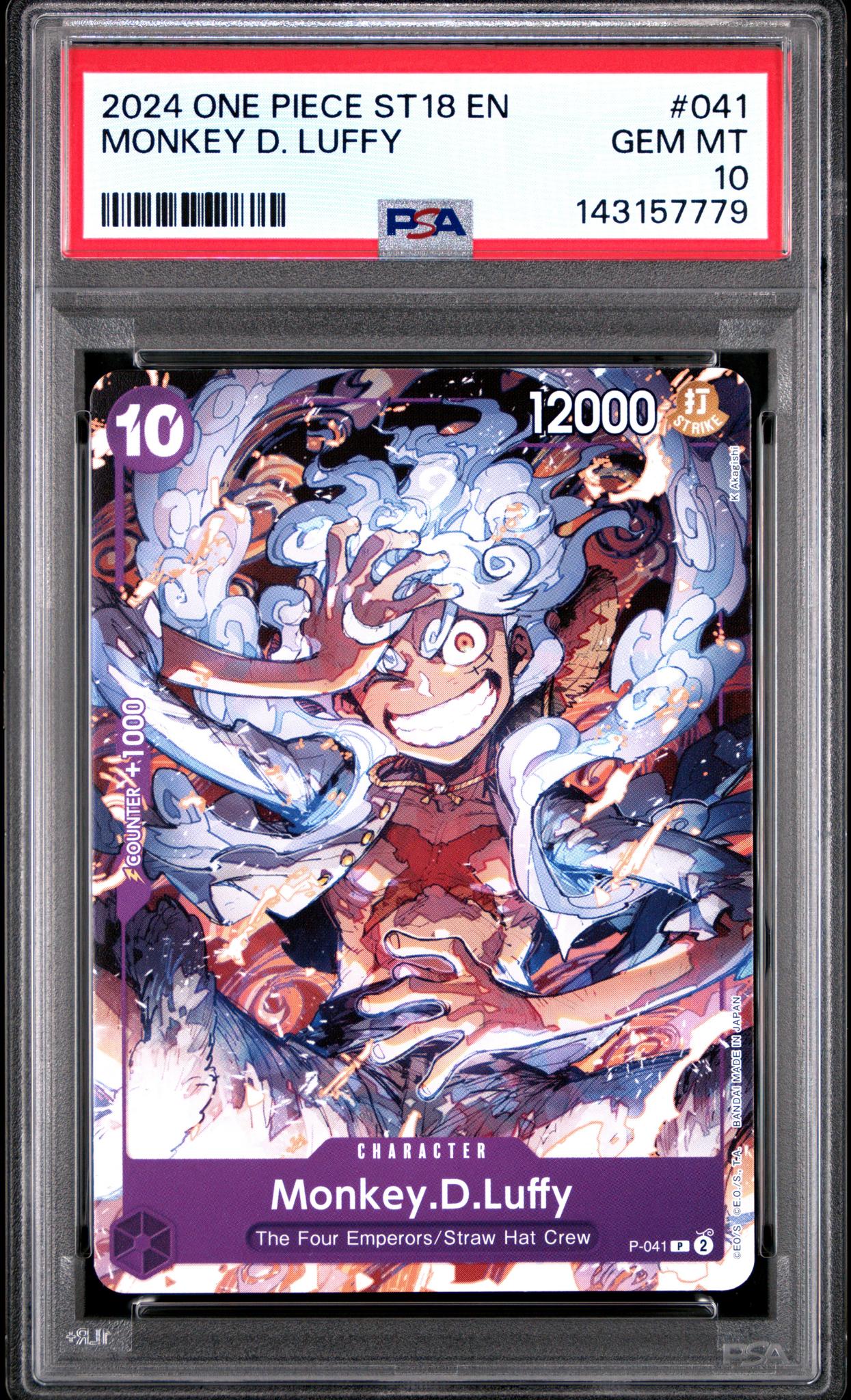 2024 One Piece Starter Deck-Purple Monkey D. Luffy Monkey D. Luffy #41 PSA 10