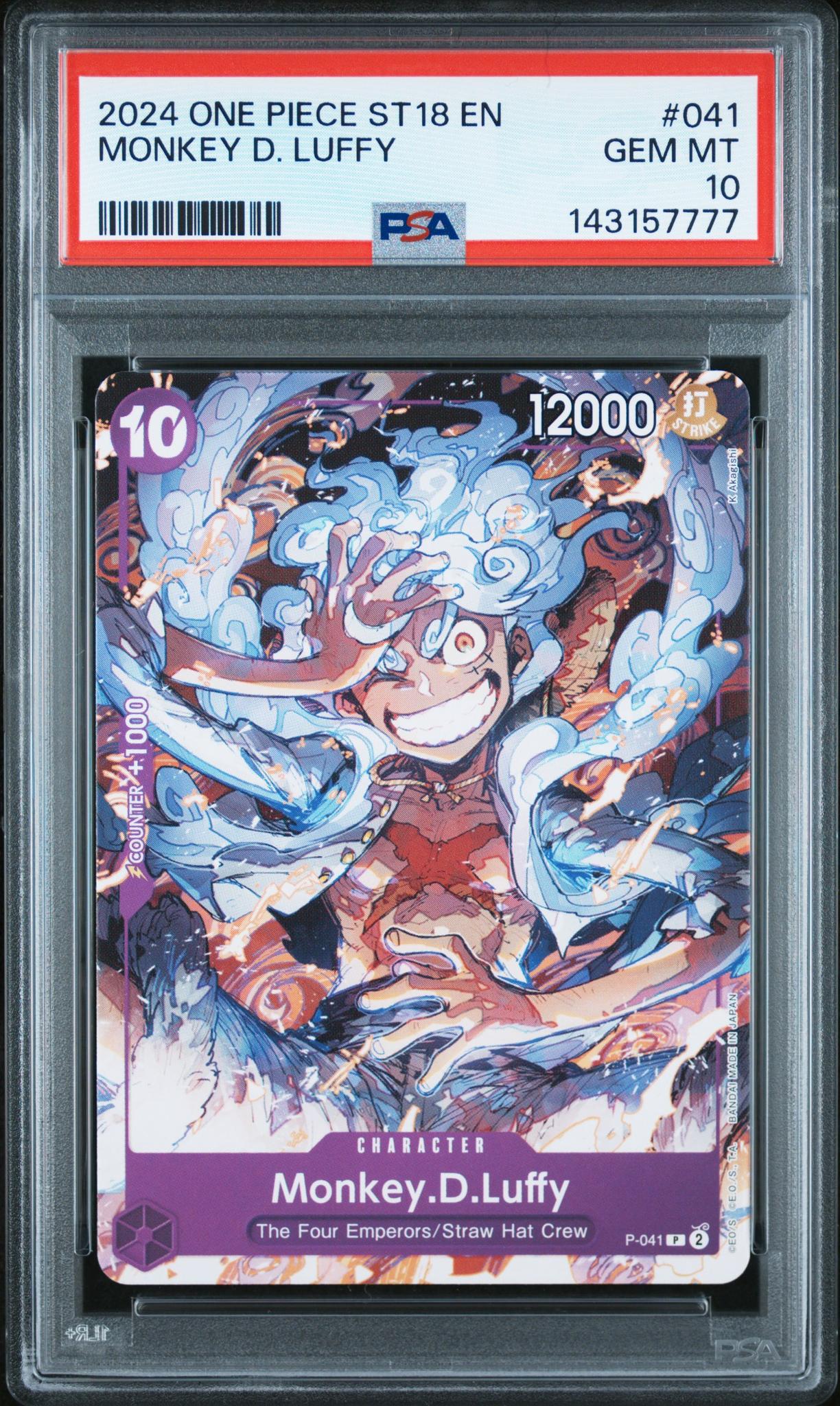 2024 One Piece Starter Deck-Purple Monkey D. Luffy Monkey D. Luffy #41 PSA 10