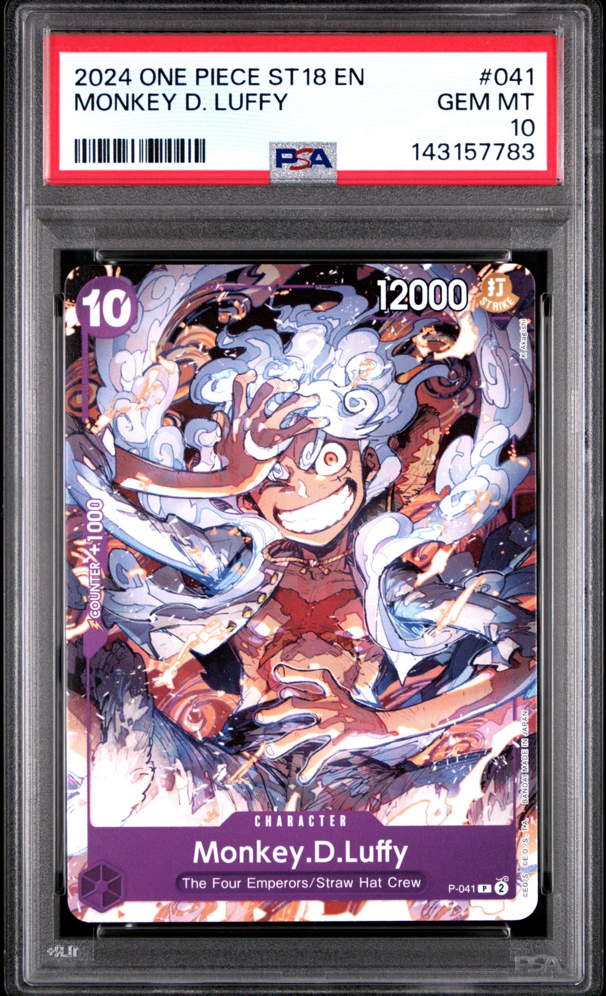 2024 One Piece Starter Deck-Purple Monkey D. Luffy Monkey D. Luffy #41 PSA 10