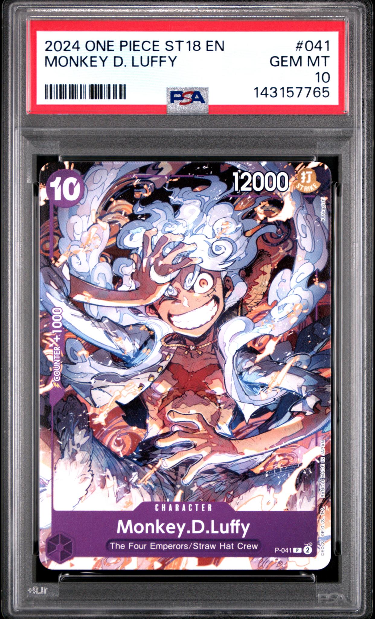 2024 One Piece Starter Deck-Purple Monkey D. Luffy Monkey D. Luffy #41 PSA 10