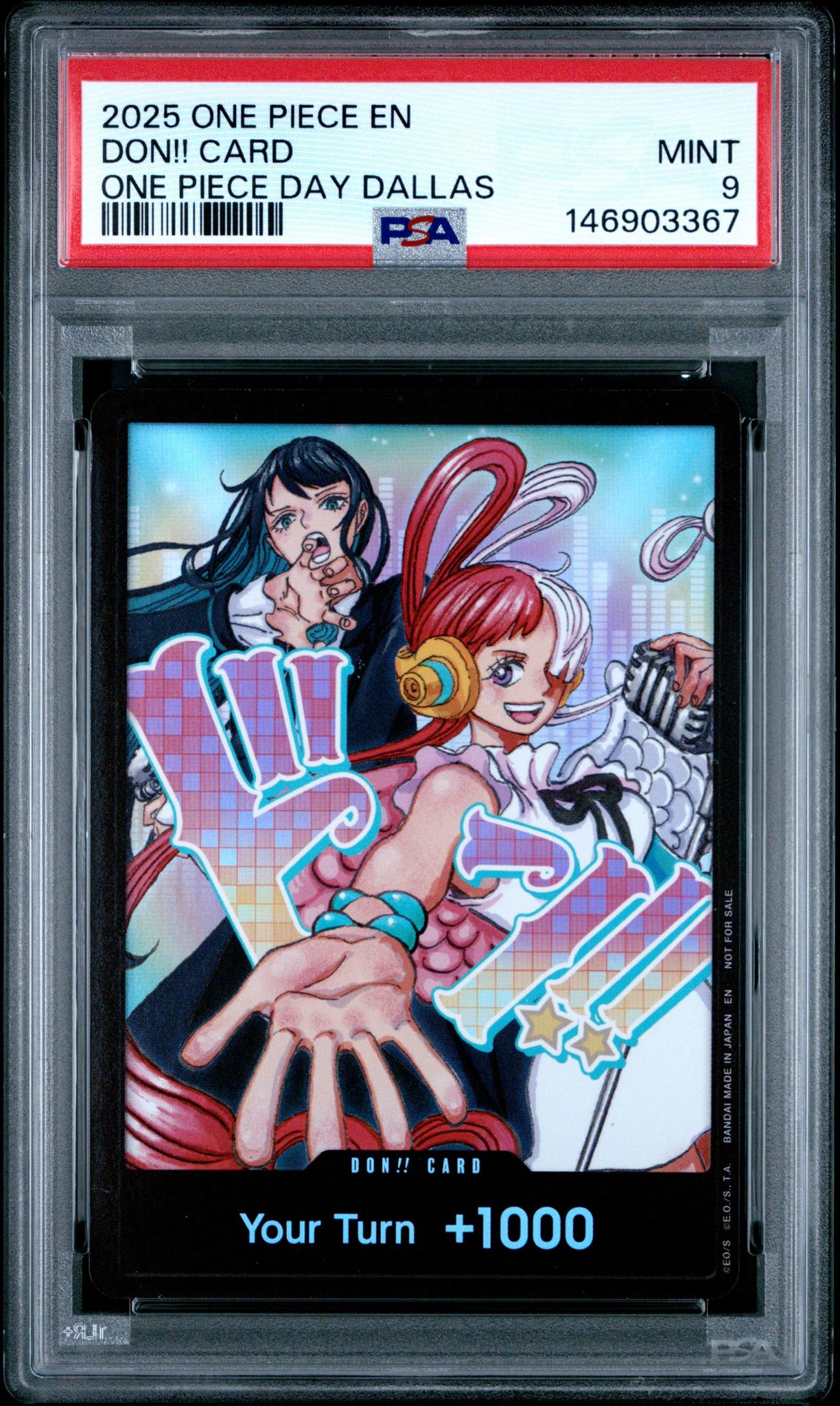 2025 One Piece Promos One Piece Day Dallas Don Card PSA 9
