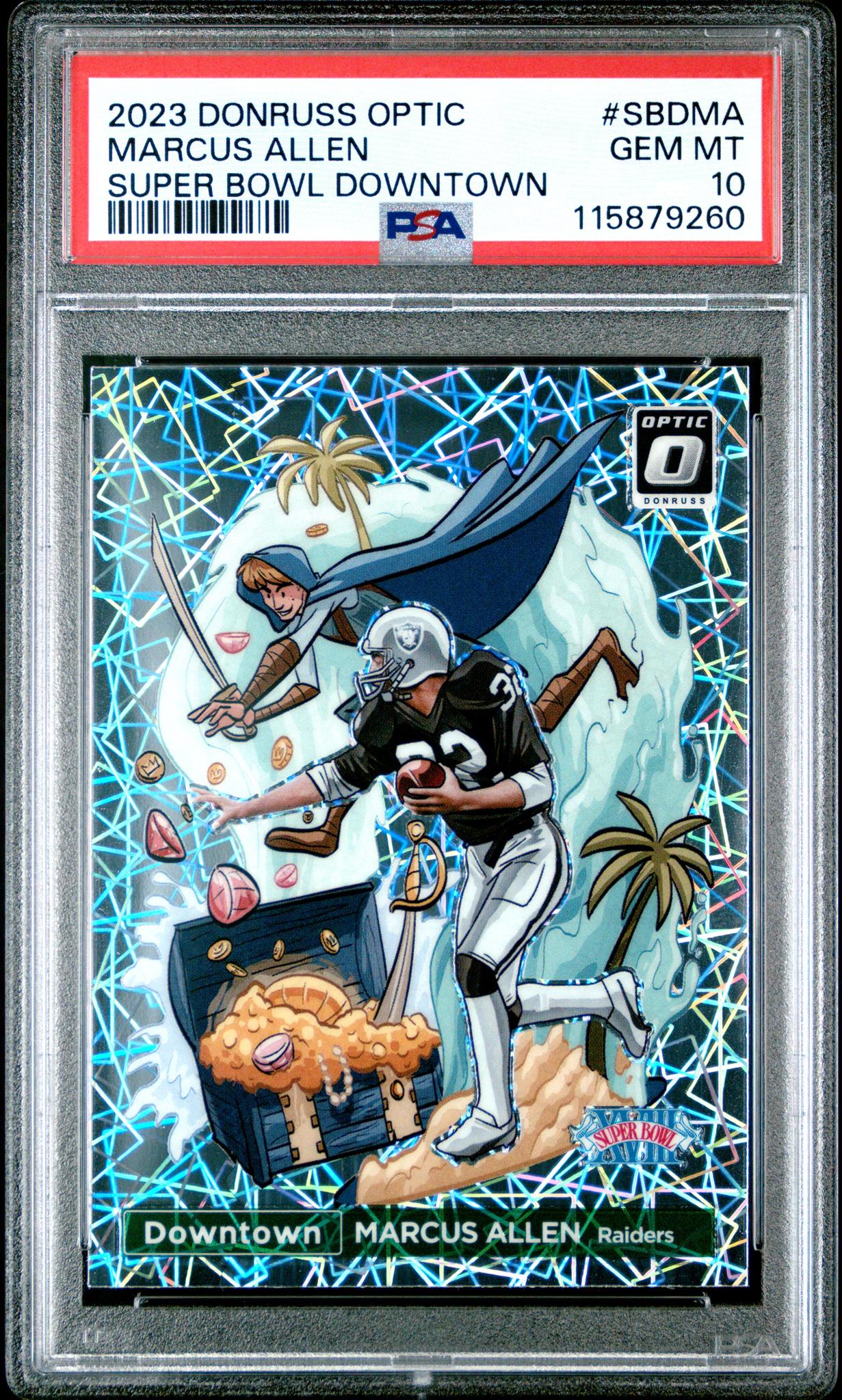 2023 Donruss Optic Downtown Super Bowl Marcus Allen #SBD-MA PSA 10