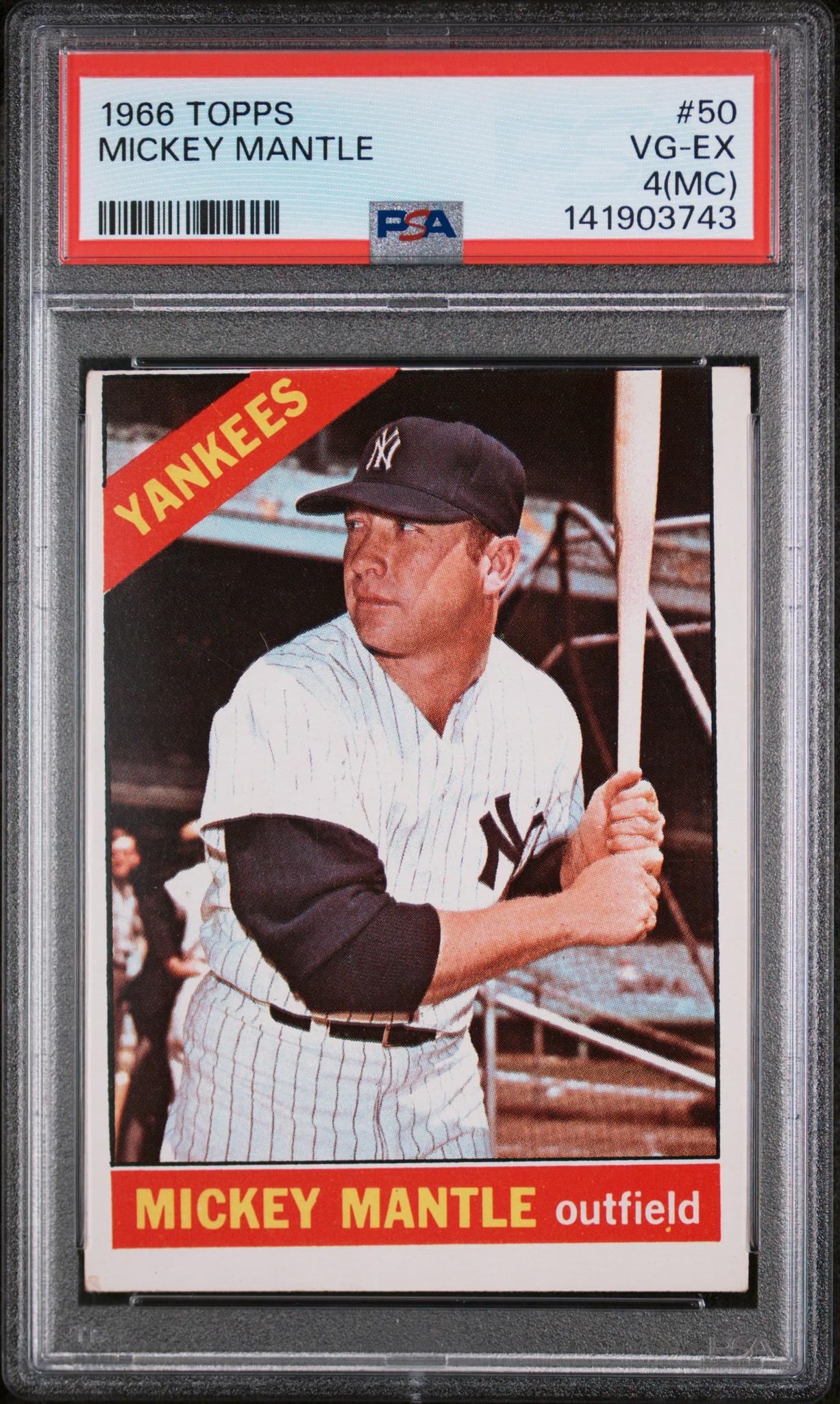 1966 Topps Mickey Mantle #50 PSA 4 141903743