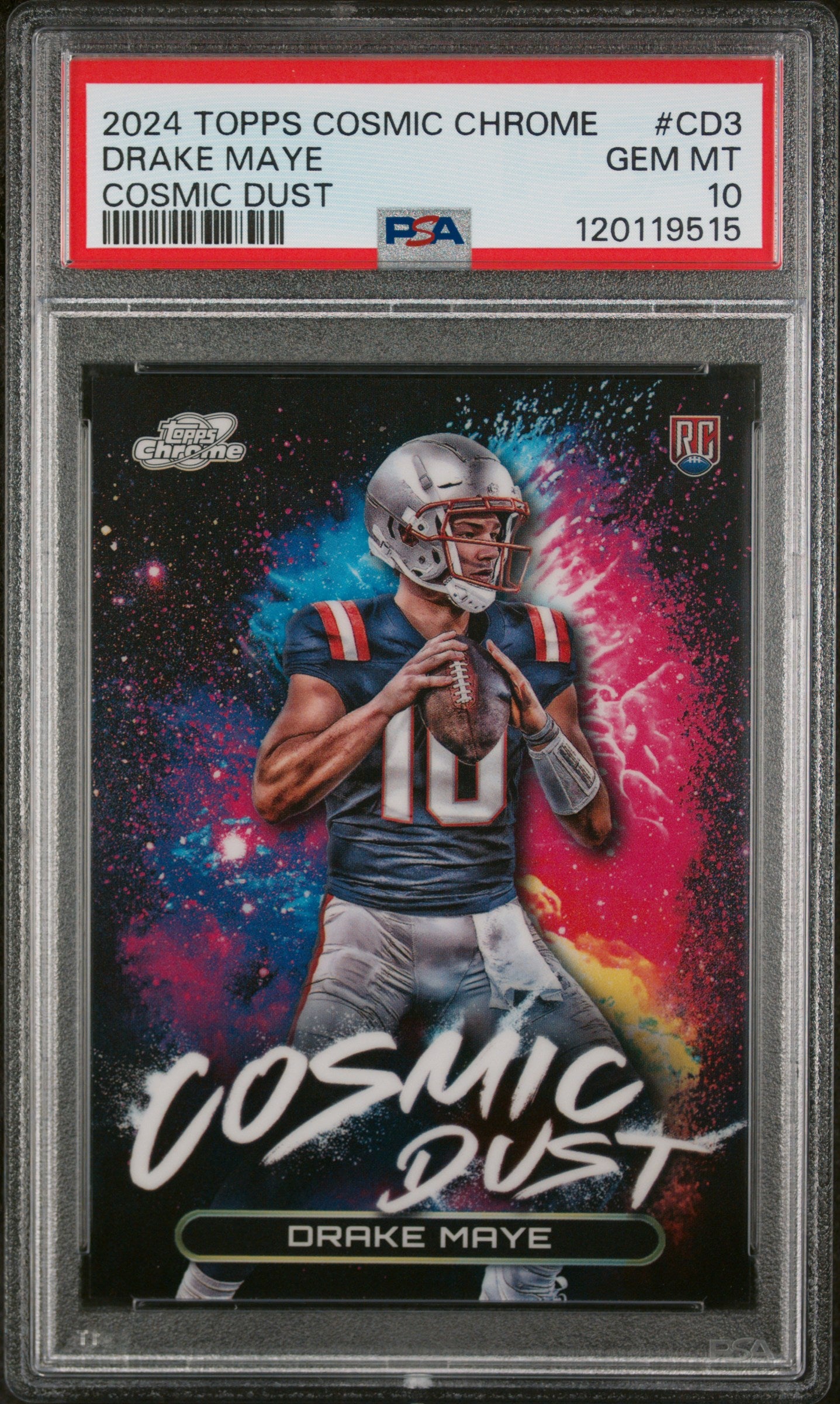 2024 Topps Cosmic Chrome Cosmic Dust Drake Maye #CD3 PSA 10