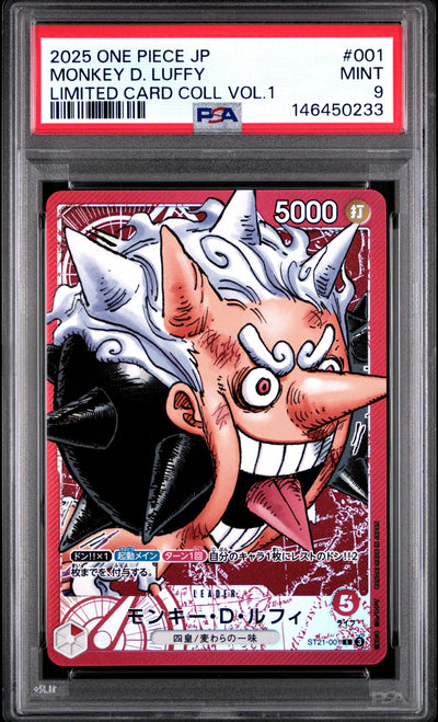 2025 One Piece Monkey D. Luffy #001 Limited Card Coll Vol.1 PSA 9