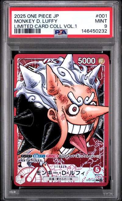 2025 One Piece JP Monkey D. Luffy #001 Limited Card Coll Vol.1 PSA 9