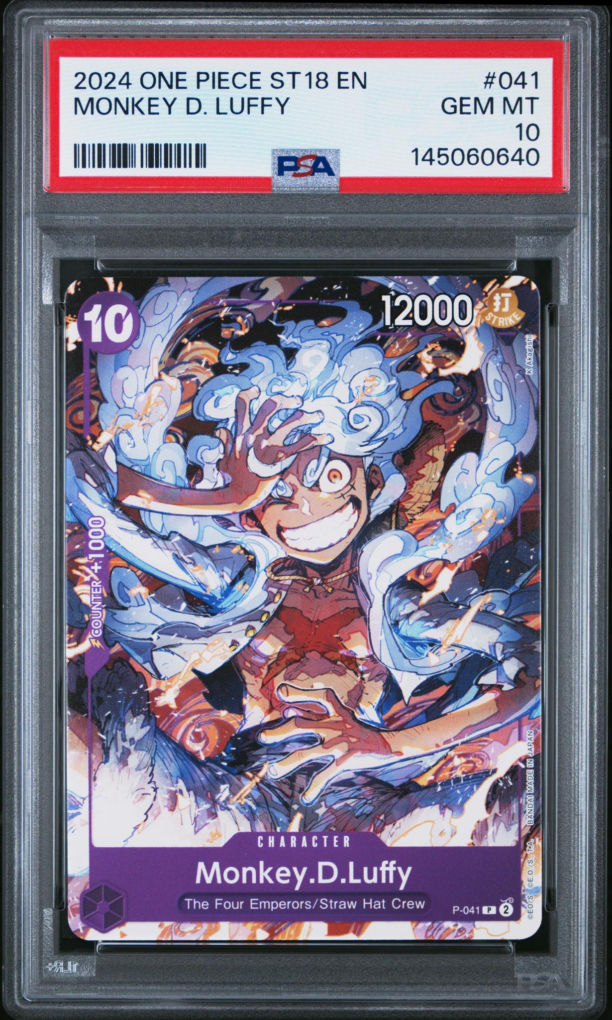 2024 One Piece Starter Deck-Purple Monkey D. Luffy Monkey D. Luffy #41 PSA 10