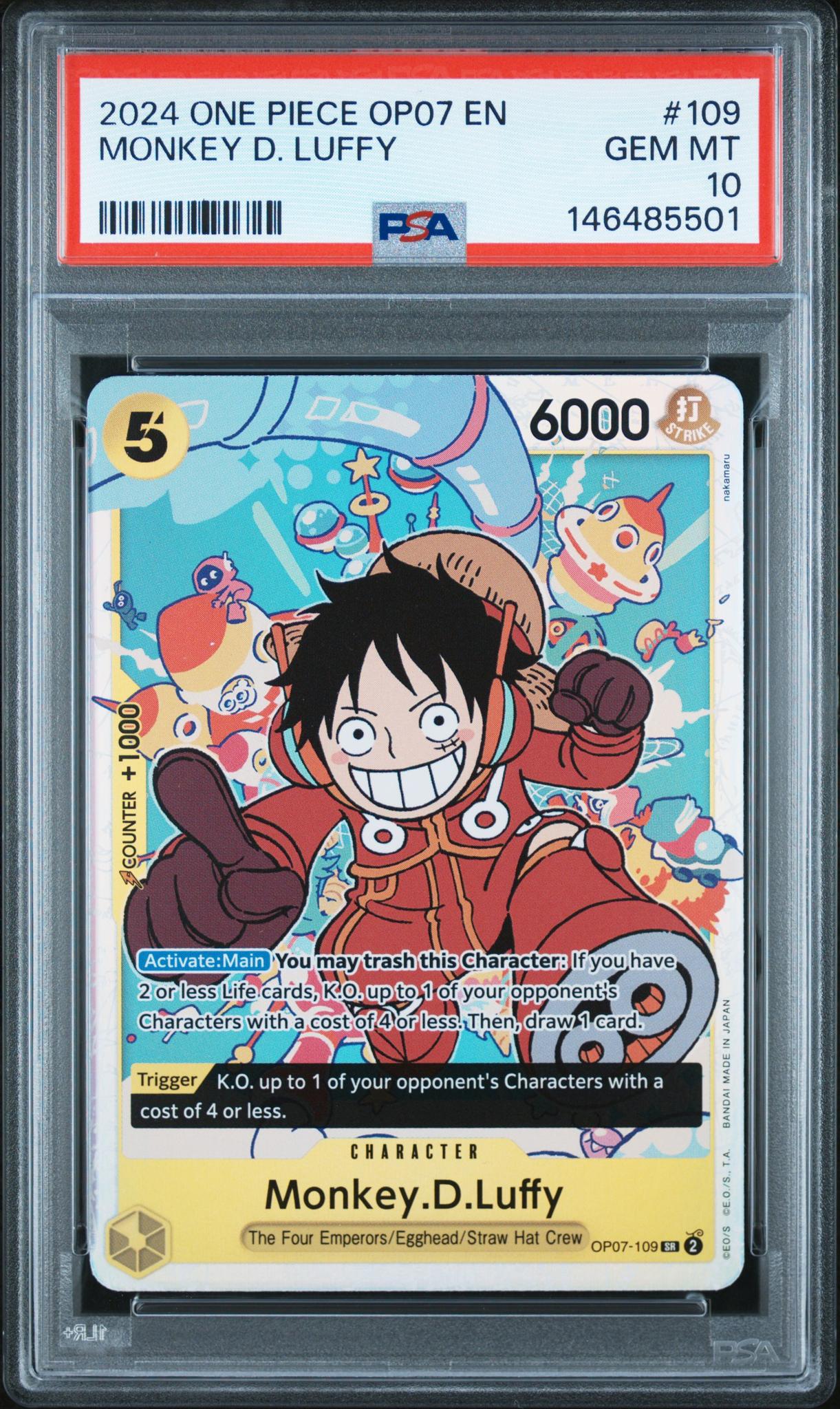 2024 One Piece 500 Years In the Future Monkey D. Luffy #OP07109 PSA 10
