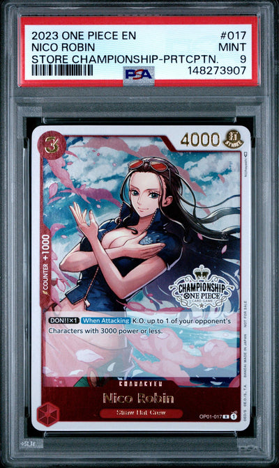2023 One Piece Card Game Nico Robin #017 Store Championship PSA 9