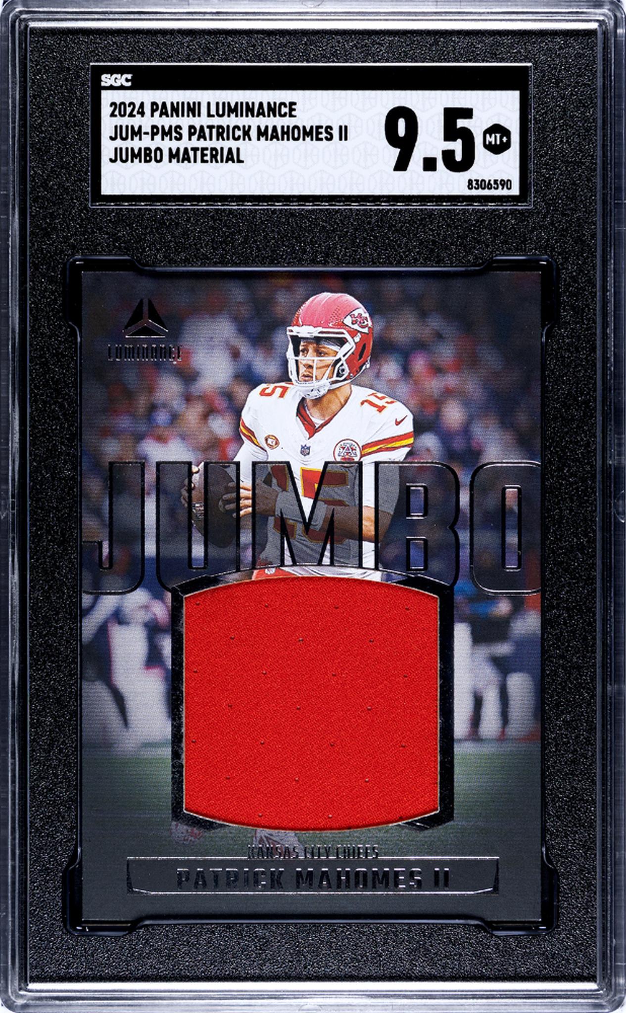 2024 Luminance #JUM-PMS Patrick Mahomes II Jumbo Material SGC 9.5