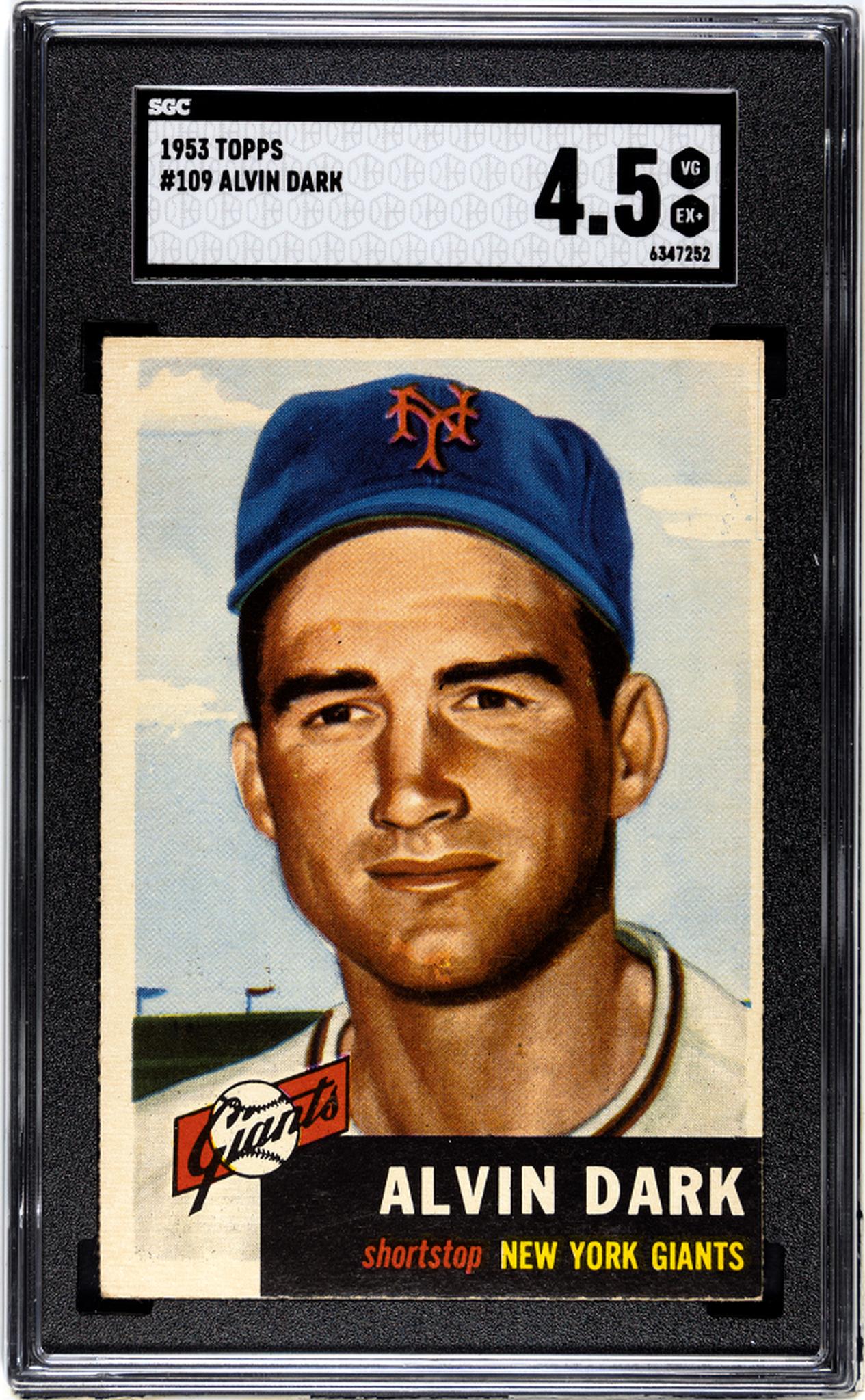 1953 Topps #109 Alvin Dark SGC 4.5