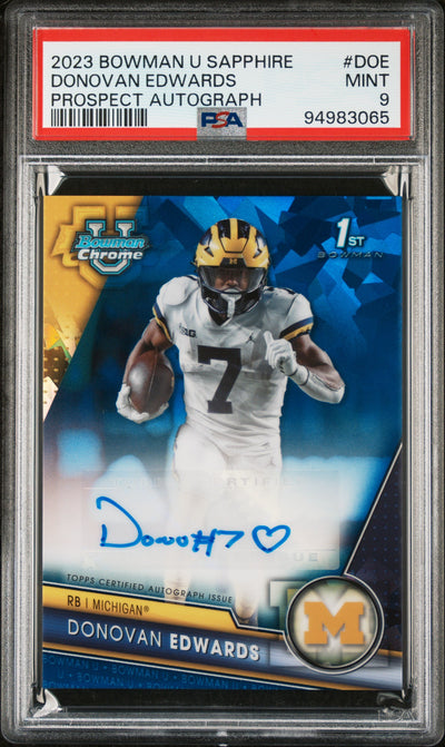 2023 Bowman Chrome Donovan Edwards Prospect Autograph #DOE PSA 9