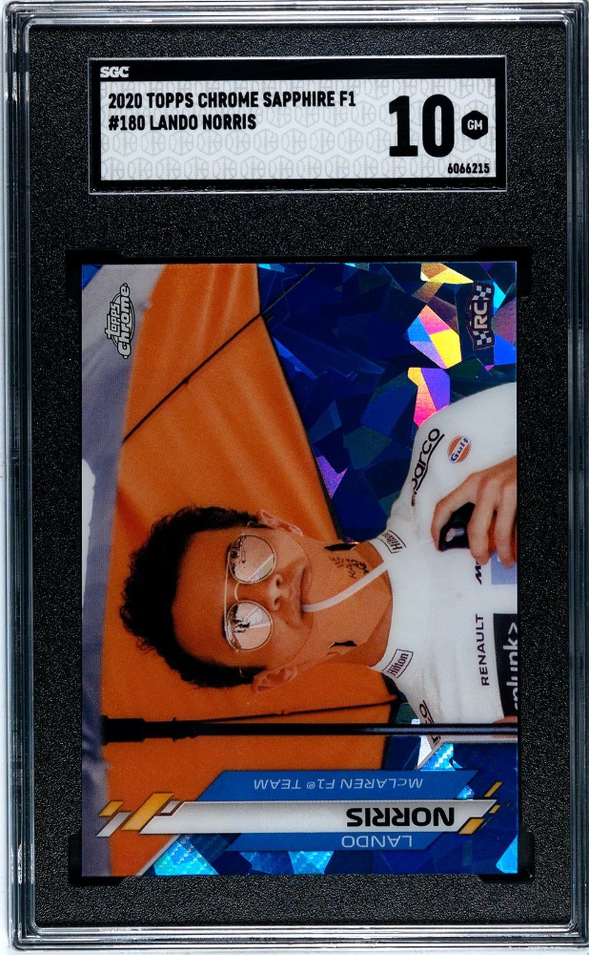 2020 Topps Chrome Sapphire #180 Lando Norris SGC 10