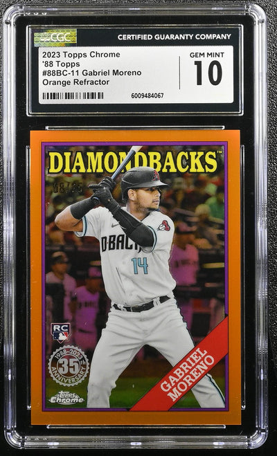 2023 Topps Chrome Gabriel Moreno #88BC-11 Orange Refractor CGC 10