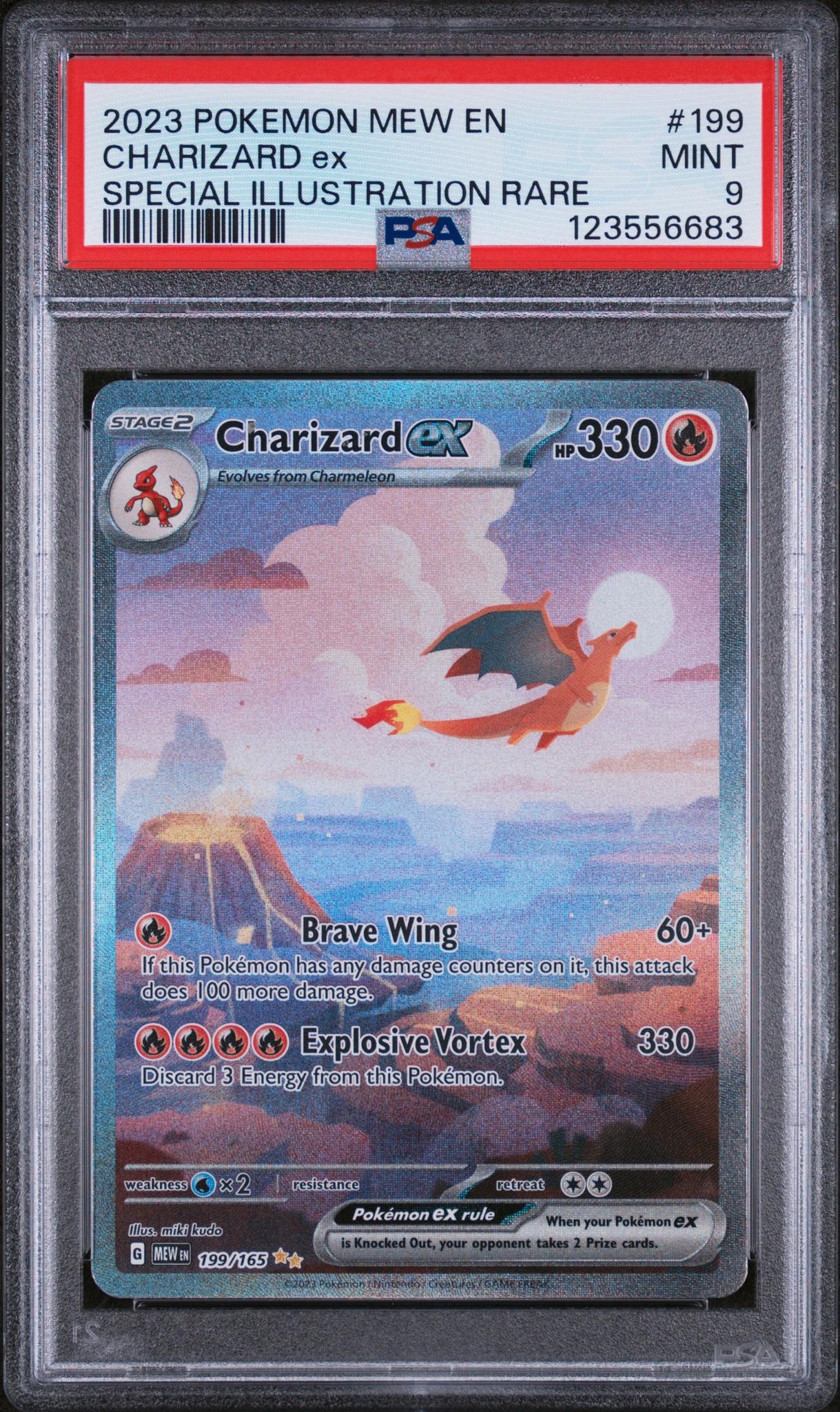 2023 Pokemon Scarlet and Violet 151 Special Illustration Rare Charizard Ex #199 PSA 9