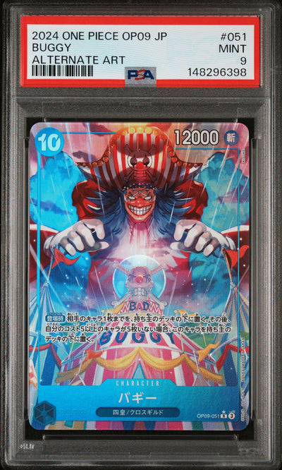 One Piece Card Game Buggy #051 Alternate Art PSA 9