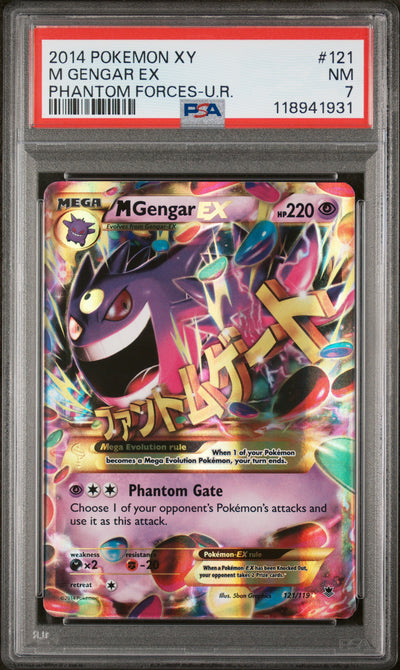 Pokémon XY Phantom Forces M Gengar EX #121/119 PSA 7