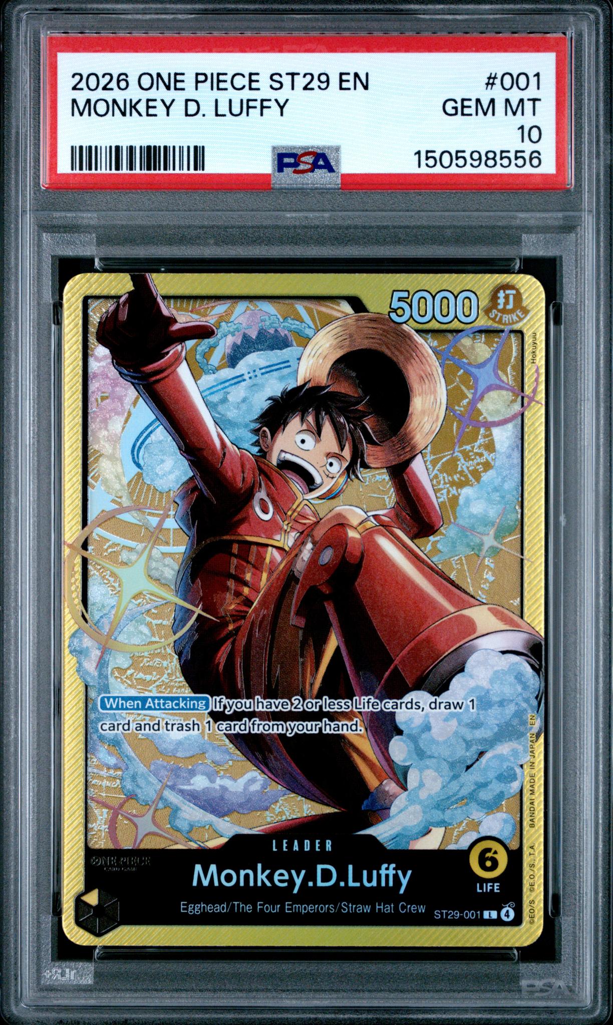 2026 One Piece Starter Deck St29 Egghead Monkey D. Luffy #ST29-001 PSA 10