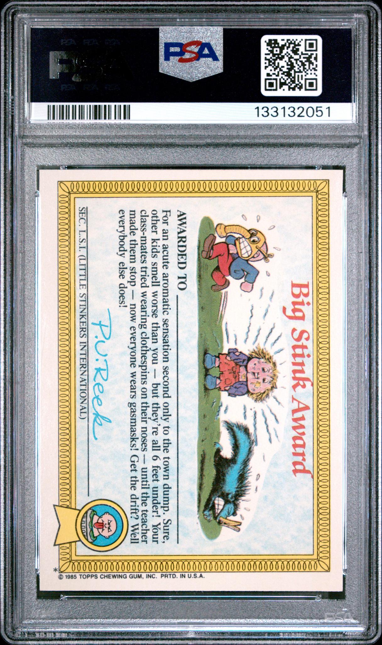 1985 Garbage Pail Kids Stickers Glossy Ashcan Andy #13a PSA 7
