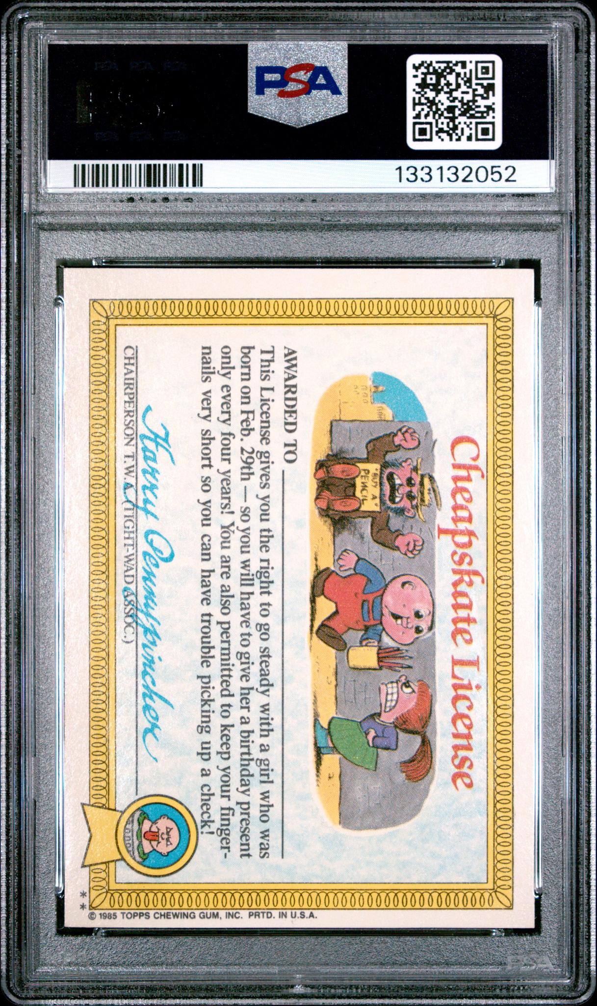 1985 Topps Garbage Pail Kids (Series 1) Glossy Guillo Tina #37A PSA 6