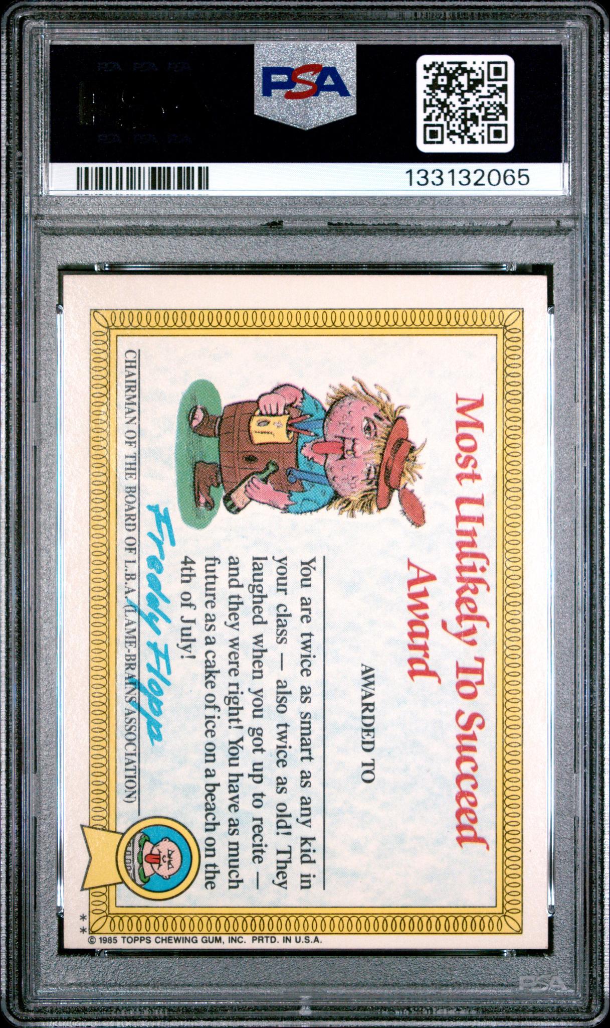 1985 Garbage Pail Kids Stickers Glossy Crater Chris #19b PSA 6