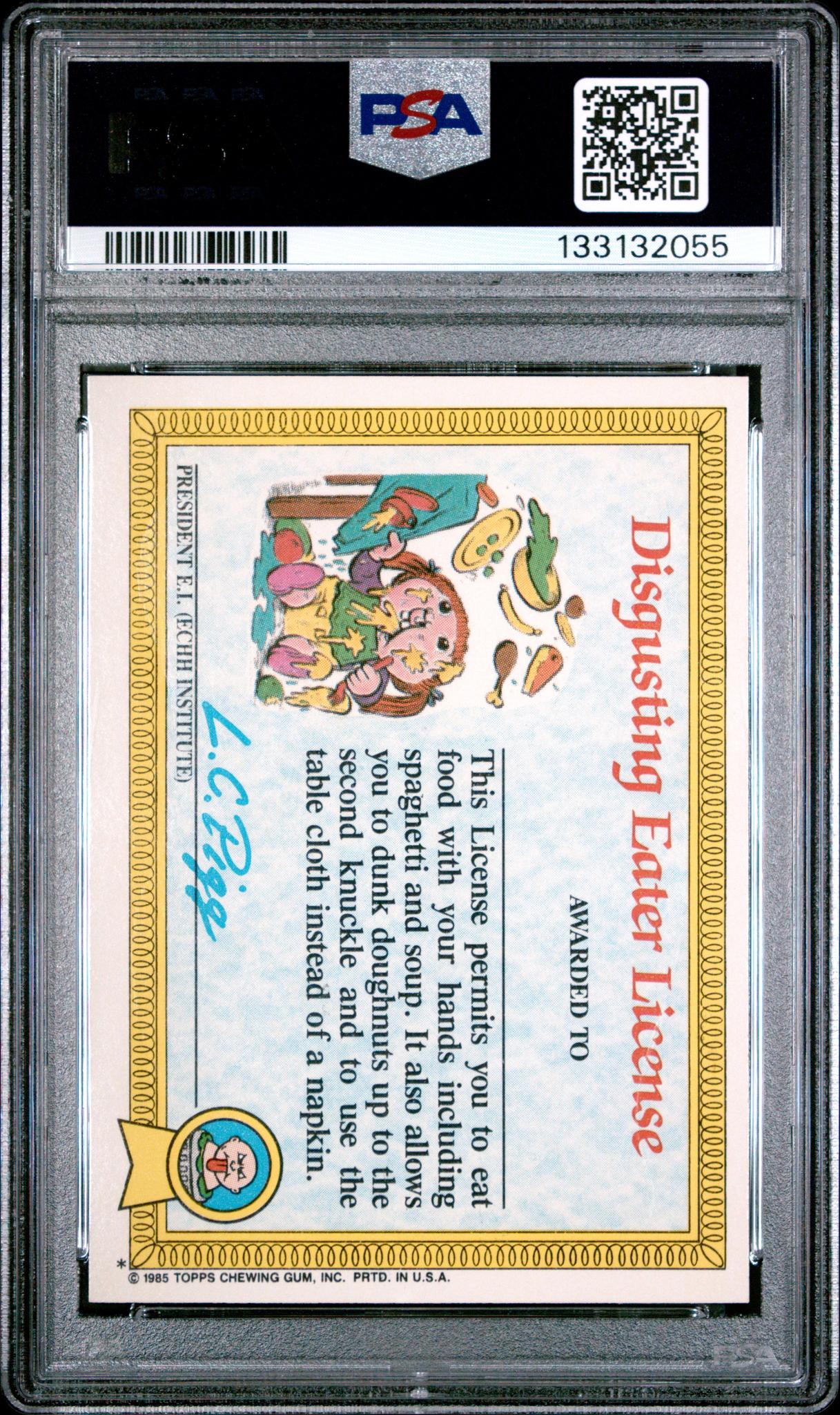 1985 Garbage Pail Kids Stickers Glossy Lizard #38b PSA 6
