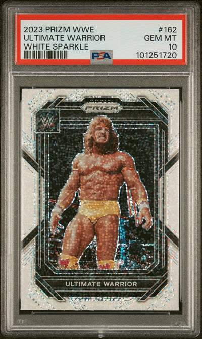 2023 Panini Prizm WWE Ultimate Warrior #162 White Sparkle PSA 10