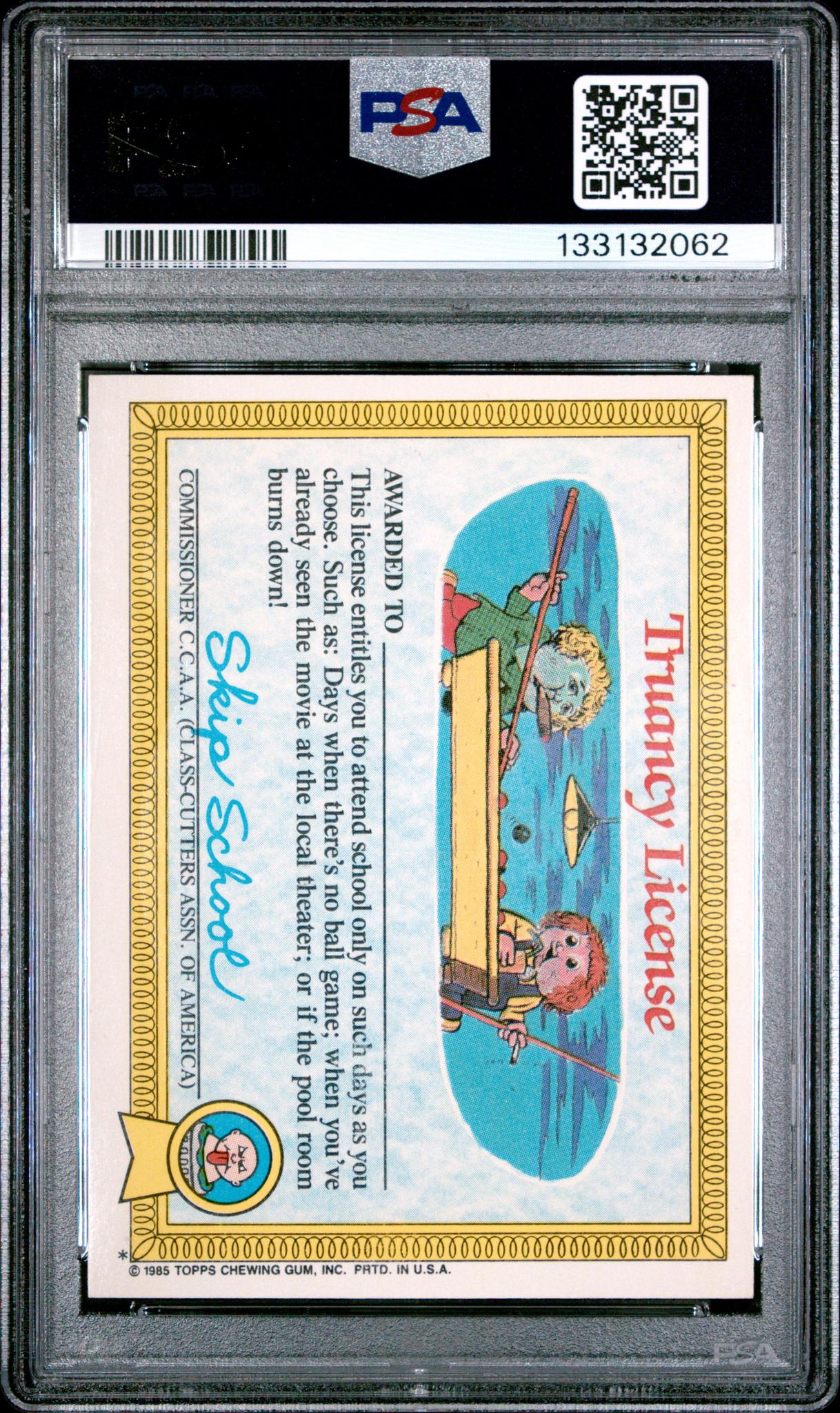 1985 Garbage Pail Kids Slobby Robbie #26A PSA 5