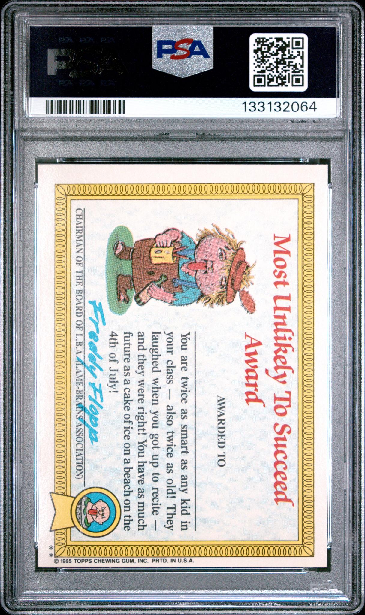1985 Garbage Pail Kids Stickers Glossy Crater Chris #19b PSA 7