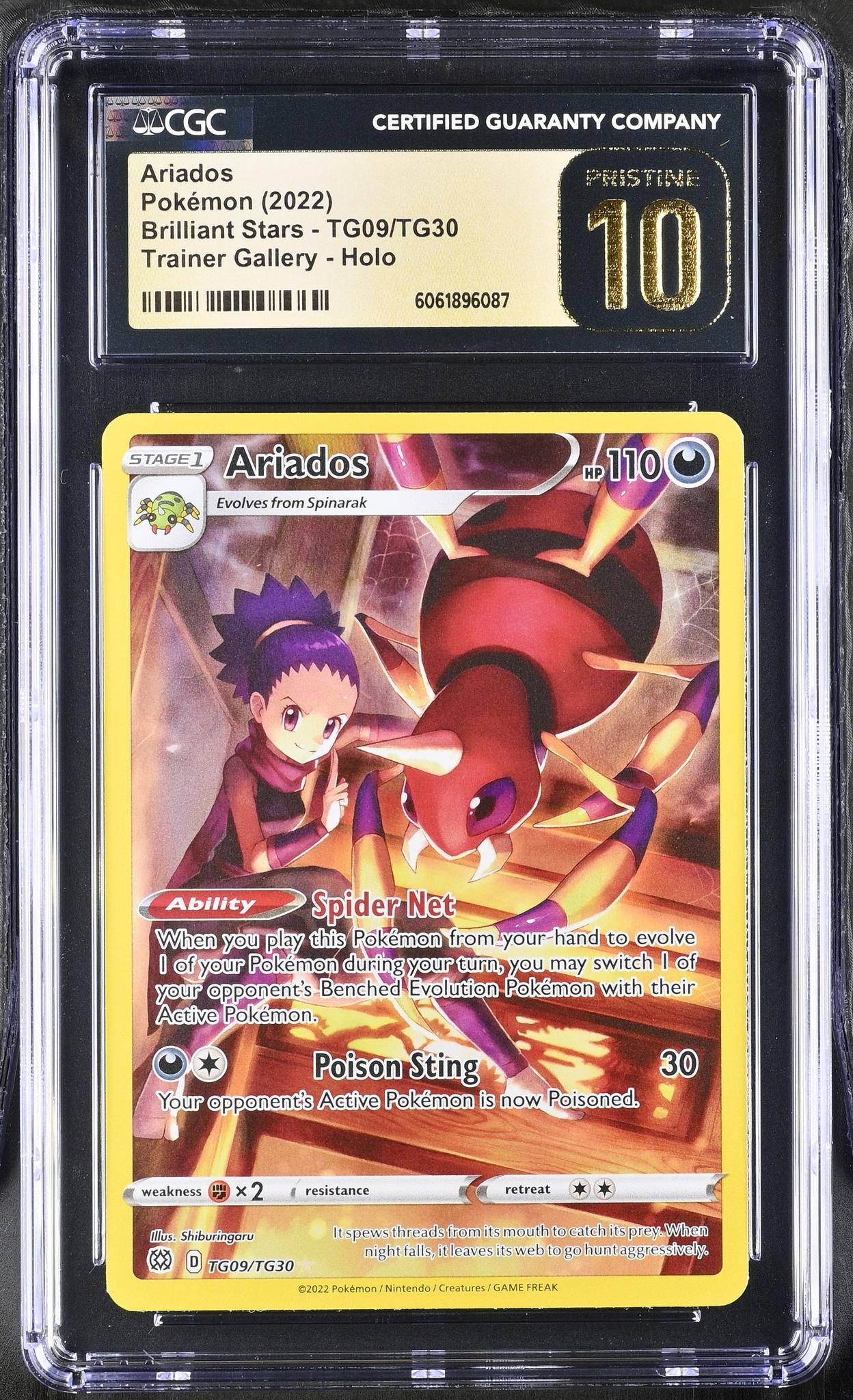 2022 Brilliant Stars #TG09/TG30 Ariados Trainer Gallery CGC 10