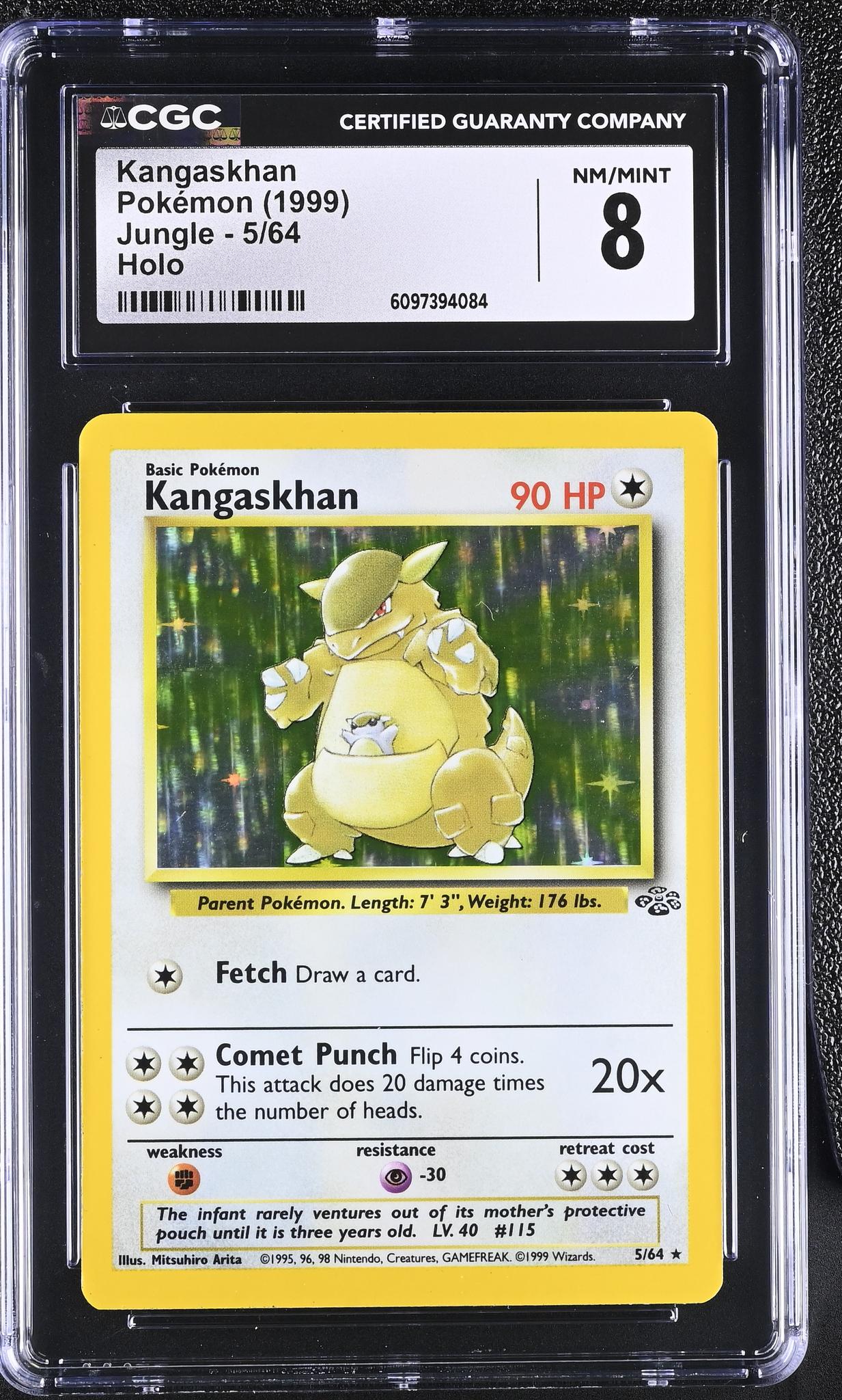1999 Pokemon #5/64 Kangaskhan Jungle CGC 8