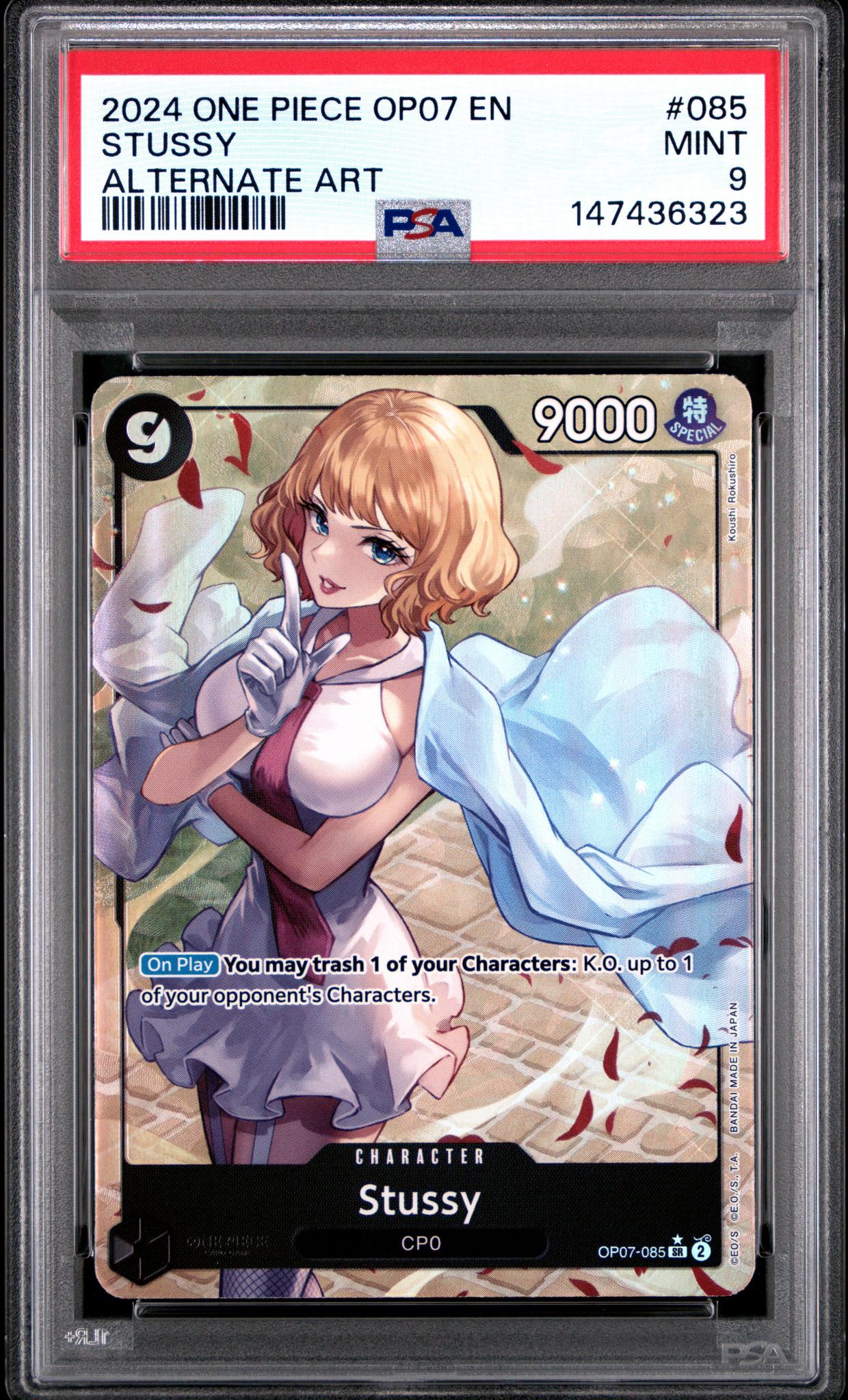 2024 One Piece 500 Years In the Future Op07-Alternate Art Stussy #85 PSA 9