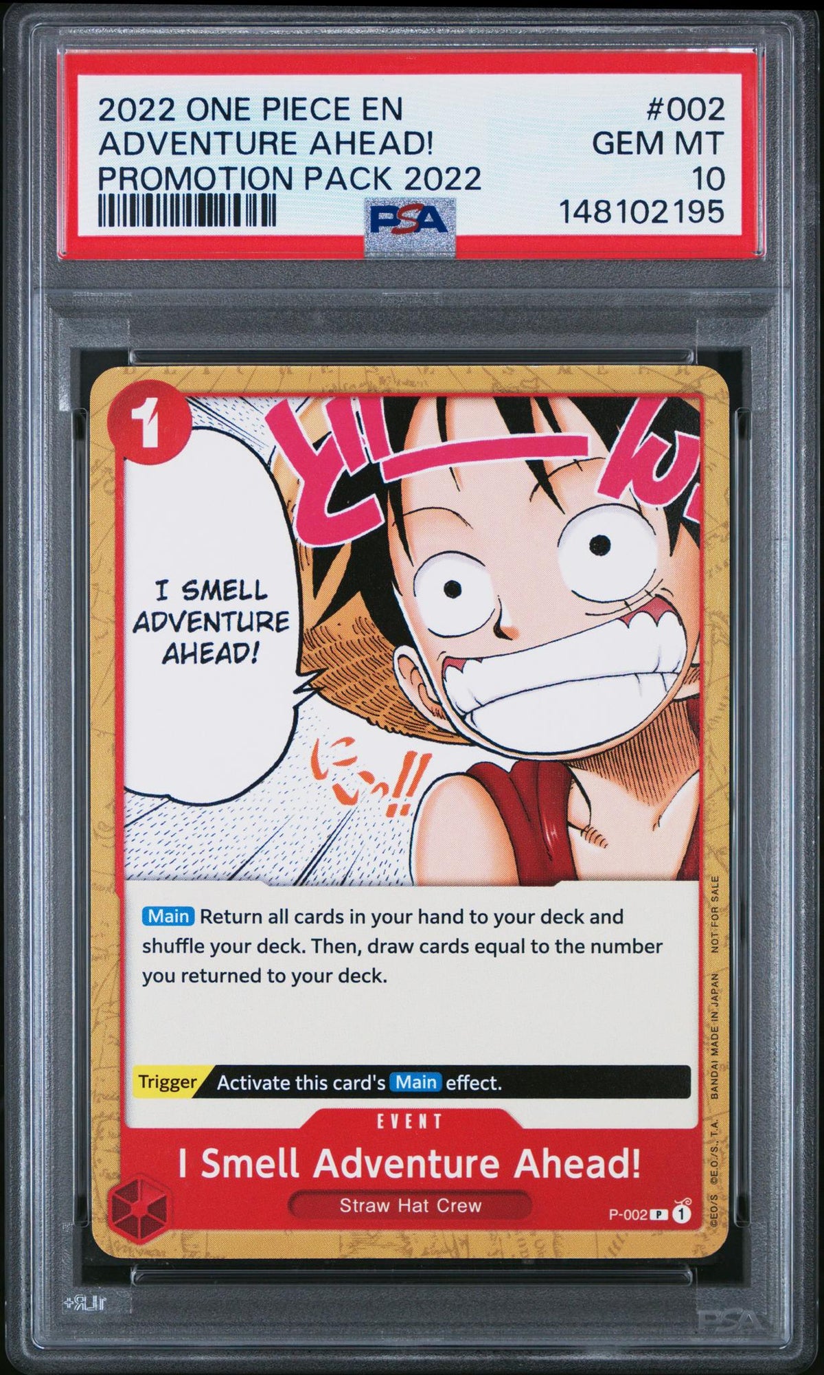 2022 One Piece Promos I Smell Adventure Ahead #P004 PSA 10