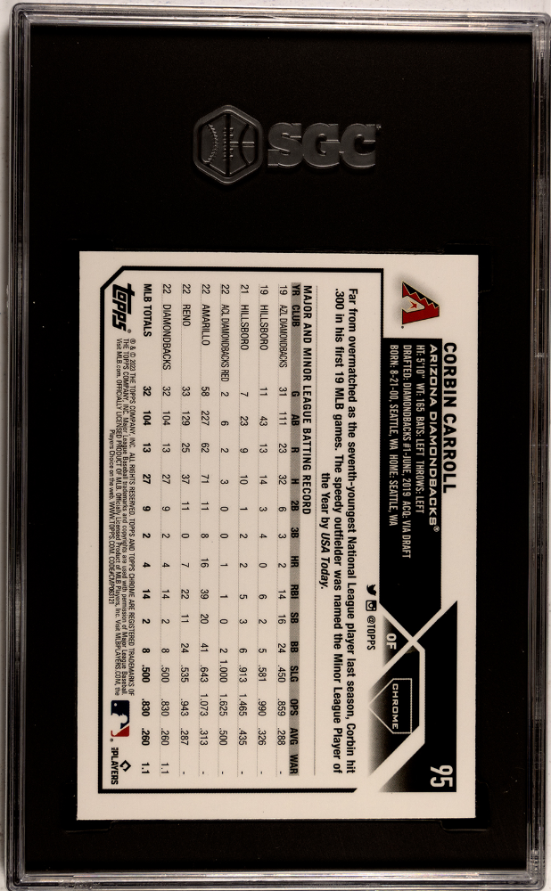 2023 Topps Chrome #95 Corbin Carroll SGC 10