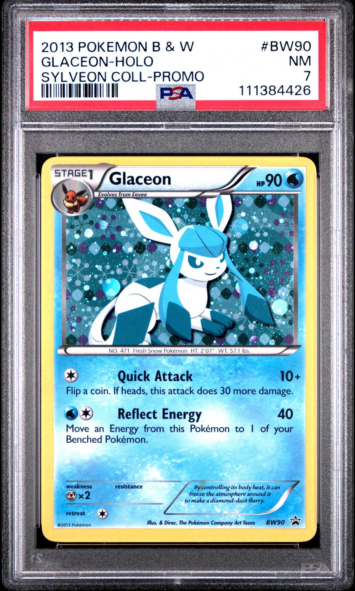 2011 Pokemon Black and White Black Star Promos Glaceon #BW90 PSA 7