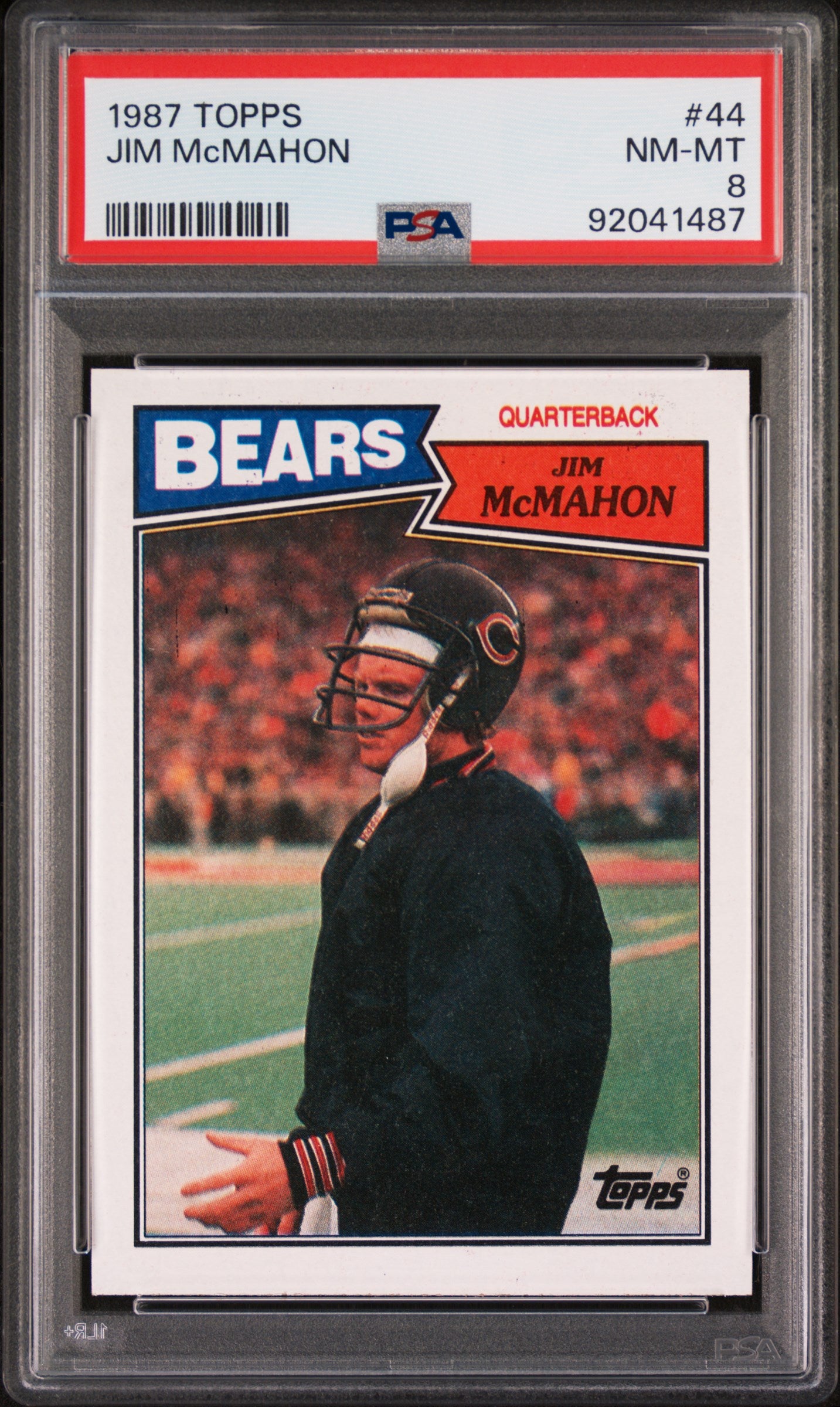 1987 Topps Jim Mcmahon #44 PSA 8