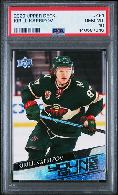 2020 Upper Deck Kirill Kaprizov #451 Young Guns PSA 10