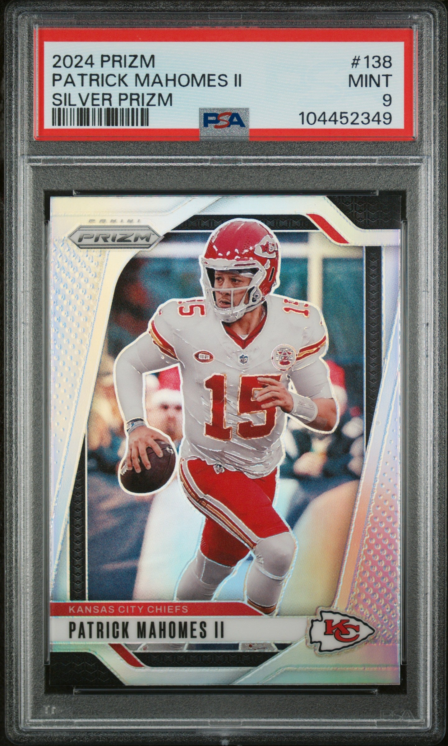 2024 Panini Prizm Silver Prizm Patrick Mahomes II #138 PSA 9