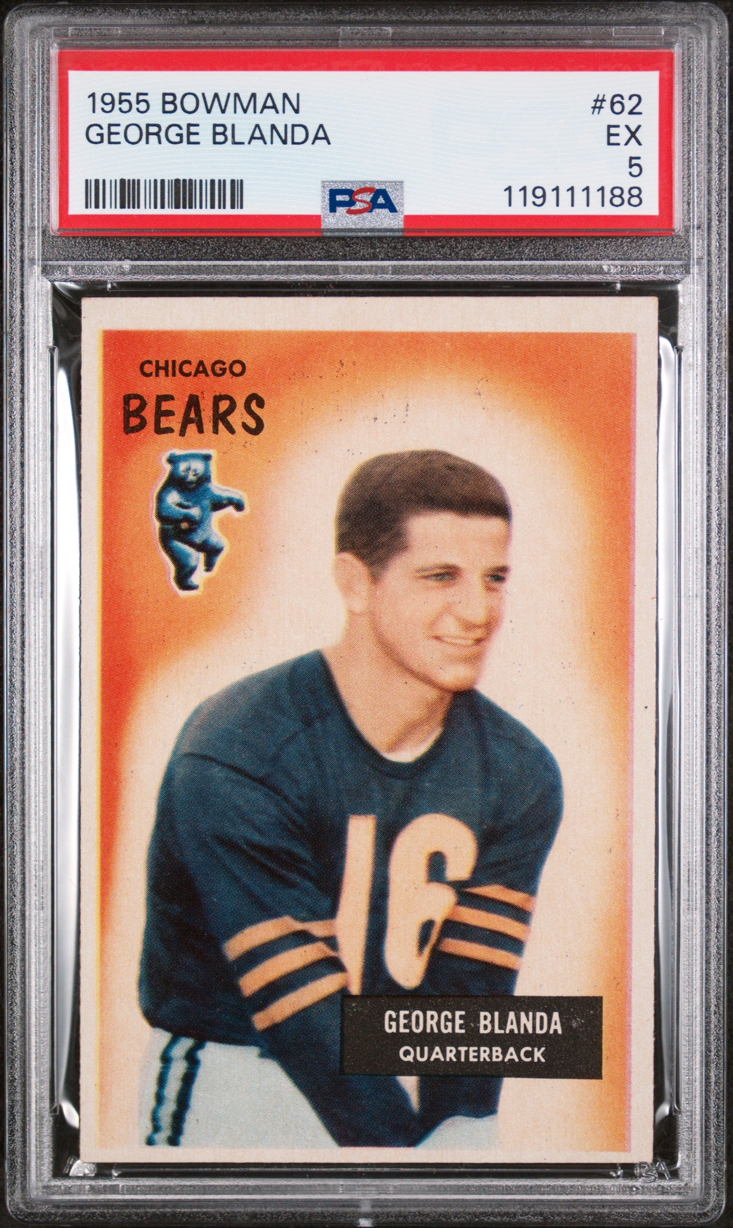 1955 Bowman George Blanda #62 PSA 5