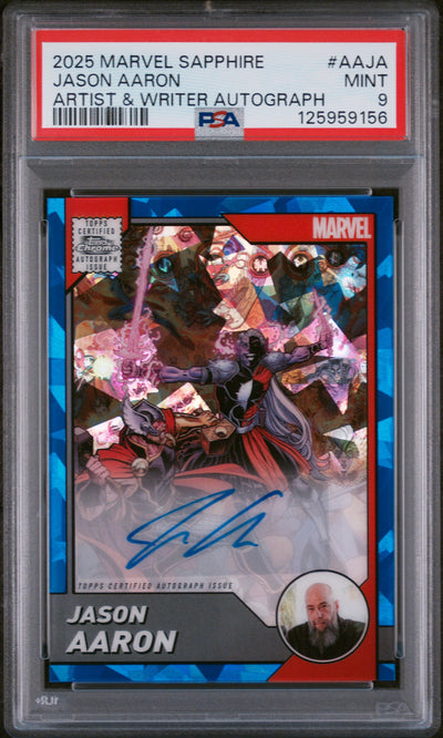 2025 Marvel Chrome Jason Aaron War of the Realms #1 Auto #AA-JA PSA 9