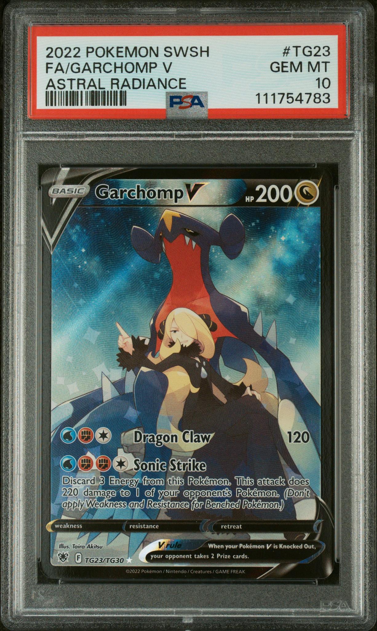 2022 Pokemon Sword and Shield Astral Radiance Garchomp V #TG23 PSA 10