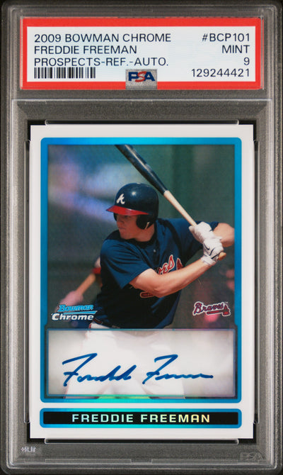 2009 Bowman Chrome Prospects Freddie Freeman Auto #BCP101 /500 PSA 9