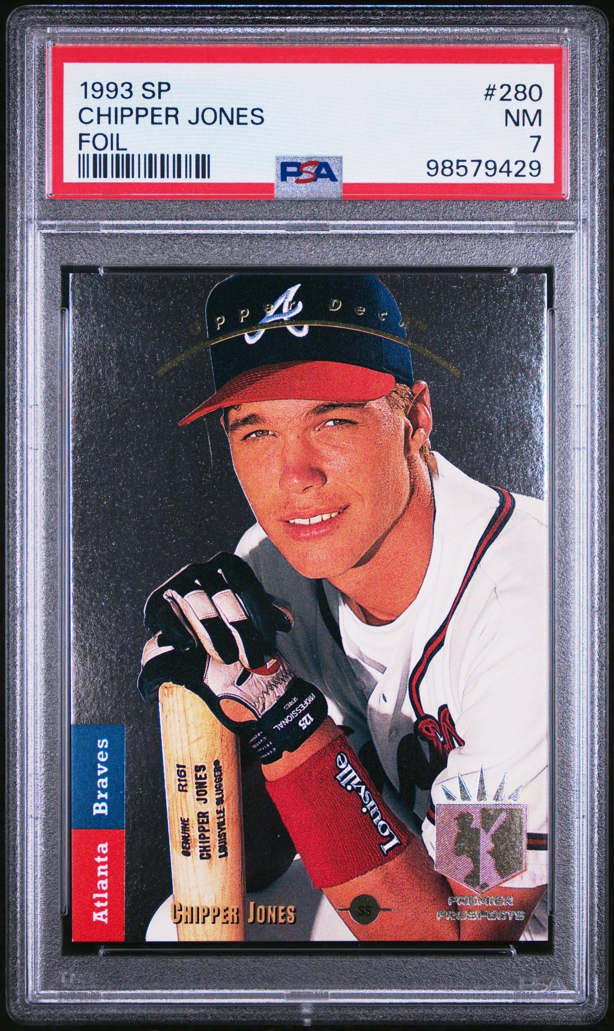 1993 SP Foil Chipper Jones #280 PSA 7
