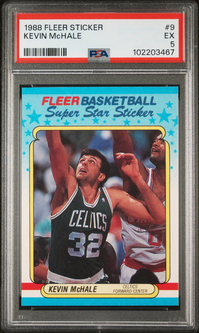 1988 Fleer Super Star Sticker Kevin McHale #9 PSA 5
