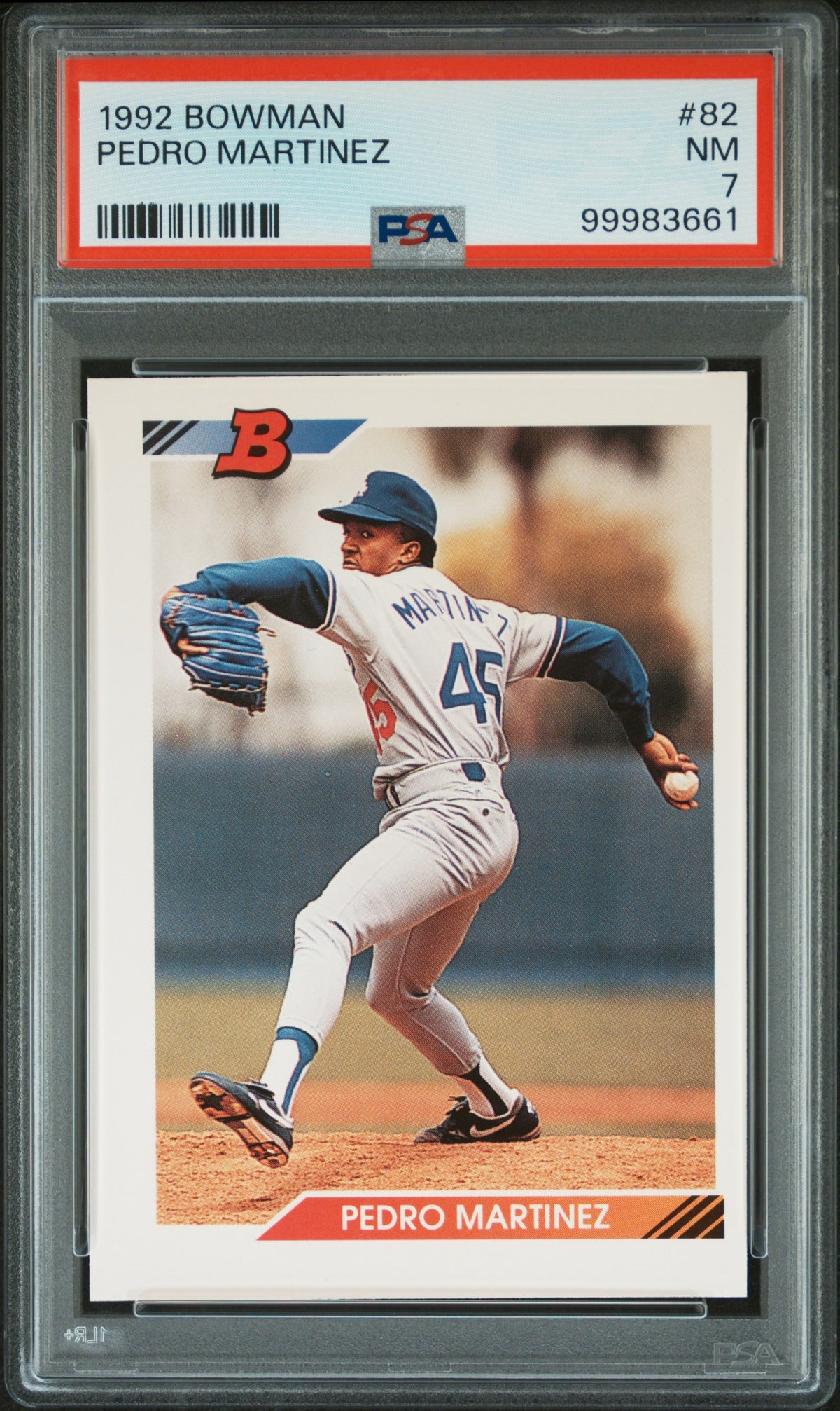 1992 Bowman Pedro Martinez #82 PSA 7