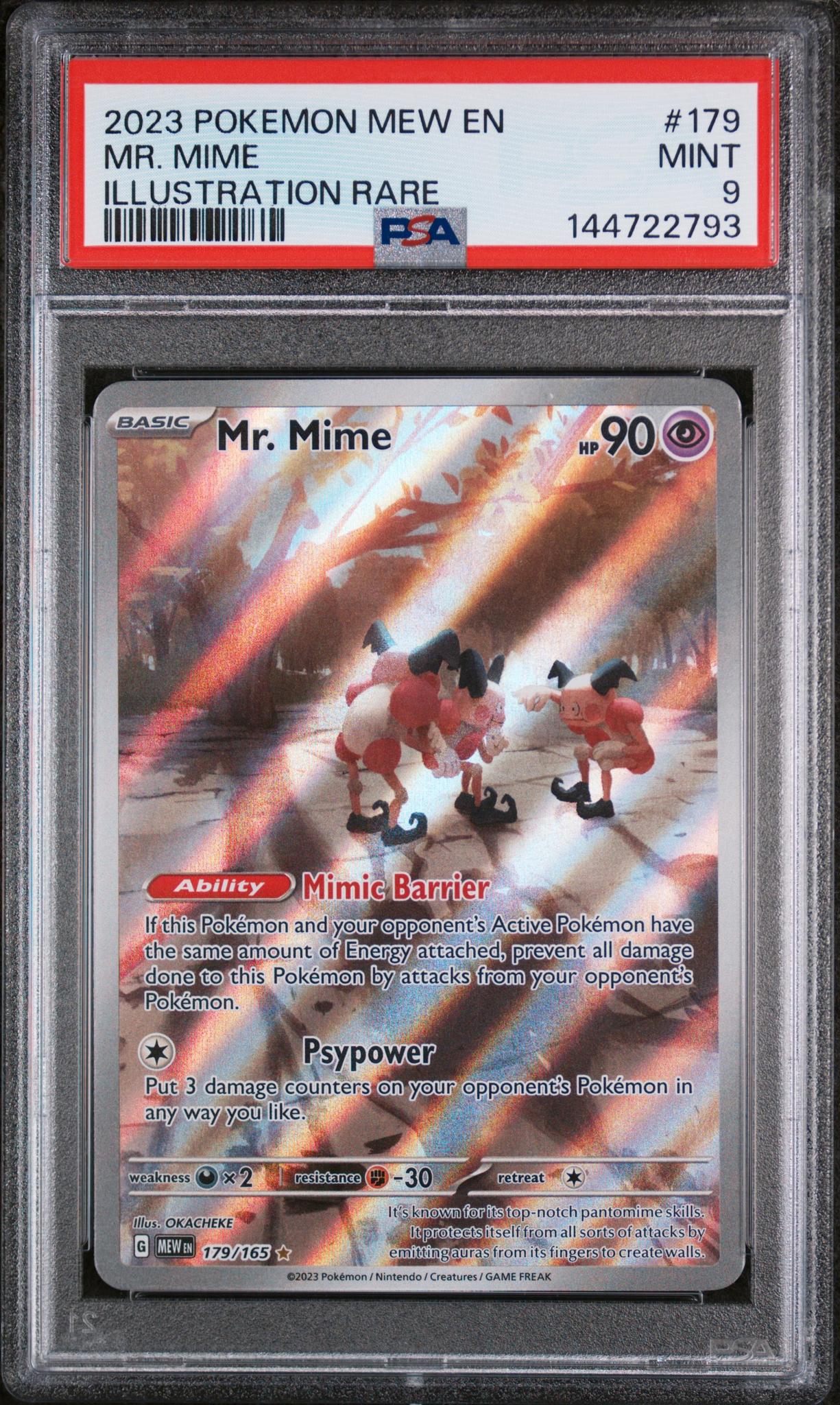 2023 Pokemon Scarlet and Violet 151 Illustration Rare Mr. Mime #179 PSA 9