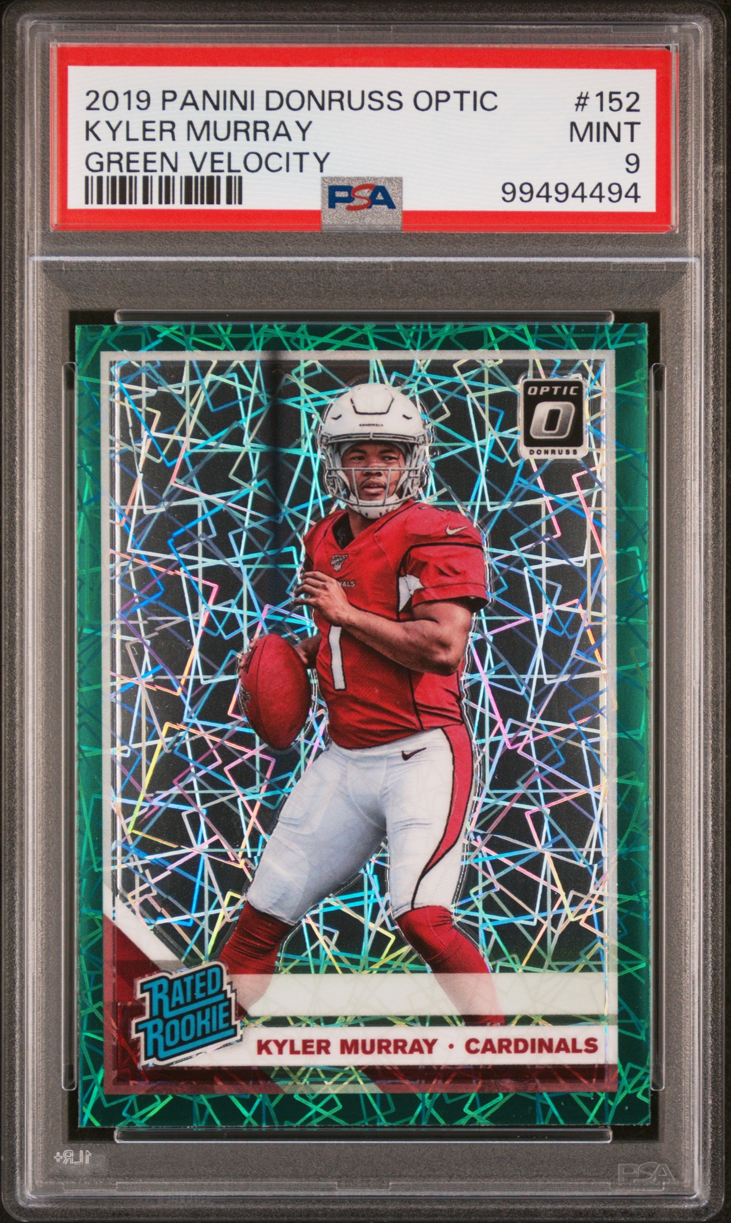 2019 Donruss Optic Green Velocity Kyler Murray #152 PSA 9